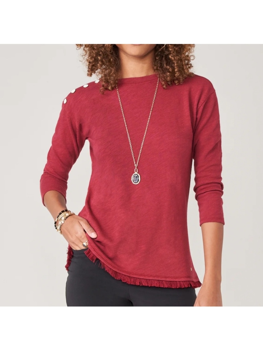 Spartina 449 Hudson Fringe Top medium